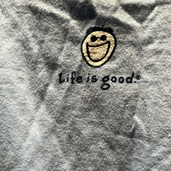 Life Is Good Blue Tee with Red Car Graphic - Picture 3 of 5